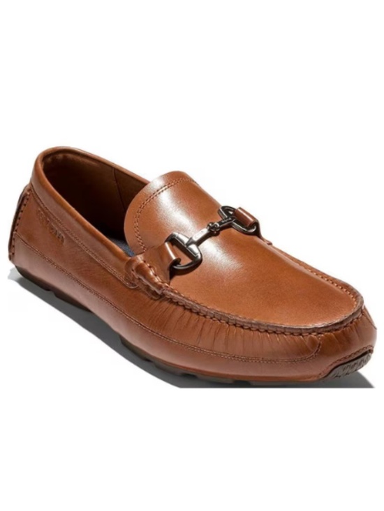 Cole Haan Men\'s Hutchison Grand Leather Bit Drivers in British Tan/Java. C41776 main image 2